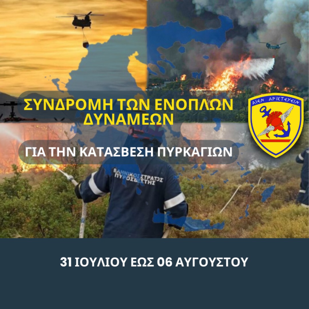 Συνδρομή των Ενόπλων Δυνάμεων σε Κατάσβεση – Πρόληψη Πυρκαγιών – Infographic