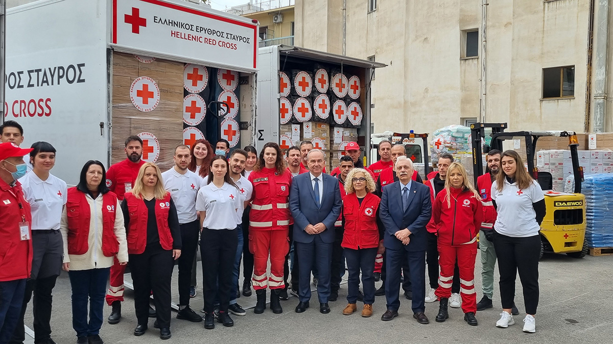 Ο Ελληνικός Ερυθρός Σταυρός απέστειλε τη 2η ανθρωπιστική αποστολή στους σεισμόπληκτους της Τουρκίας