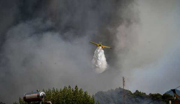 Συνεχίζεται η μάχη για τον έλεγχο της μεγάλης πυρκαγιάς στη νότια Λέσβο