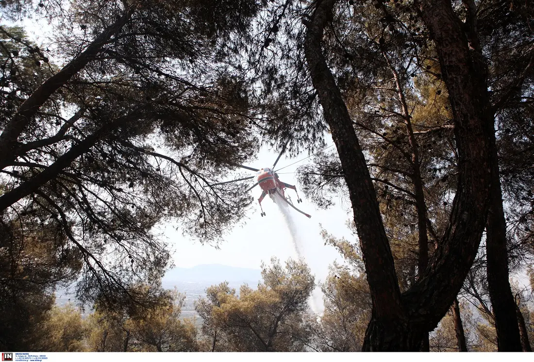 Σημαντικά βελτιωμένη η εικόνα της φωτιάς στην Πάρνηθα – Διαχειρίσιμες οι διάσπαρτες εστίες στη Βοιωτία