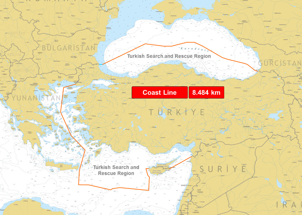 “Φωτιά” στο Αιγαίο βάζει η Τουρκία: Ο χάρτης της «Γαλάζιας Πατρίδας» στην ιστοσελίδα της Τουρκικής Ακτοφυλακής