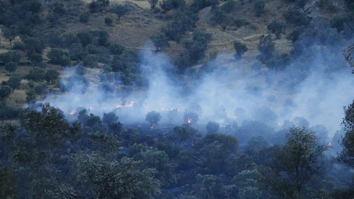 Ρέθυμνο: Αναζωπύρωση της φωτιάς στον δήμο Αγ. Βασιλείου λόγω των ισχυρών ανέμων