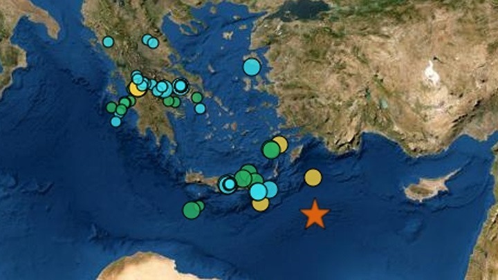 Ισχυρός σεισμός 6,1 Ρίχτερ στον θαλάσσιο χώρο ανοιχτά της Καρπάθου