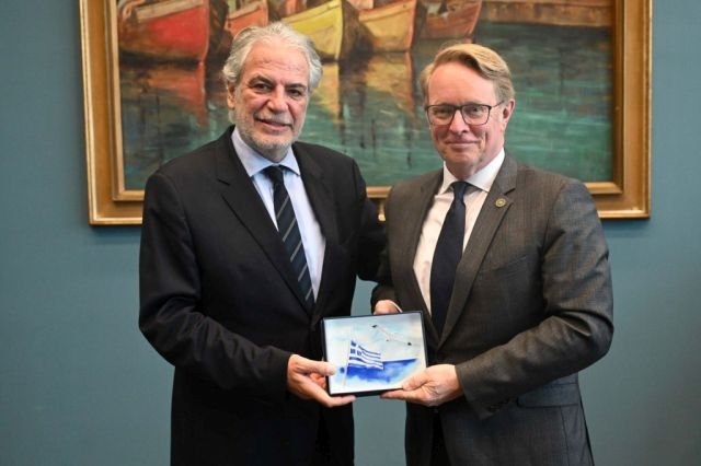 Συνάντηση του Υπουργού Ναυτιλίας και Νησιωτικής Πολιτικής, κ. Χρήστου Στυλιανίδη, με τον Εκτελεστικό Διευθυντή του FRONTEX, κ. Hans Leijtens