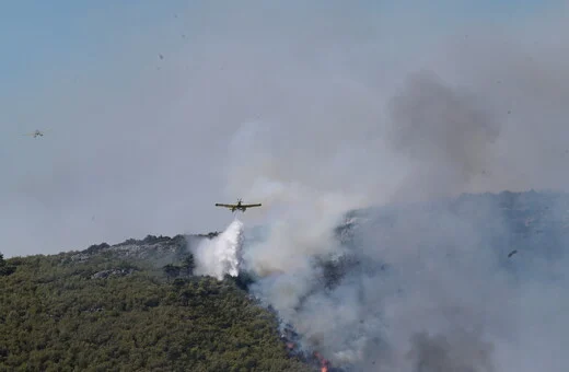 Συνεχίζεται για 7η μέρα η επιχείρηση κατάσβεσης της φωτιάς στο Παγγαίο