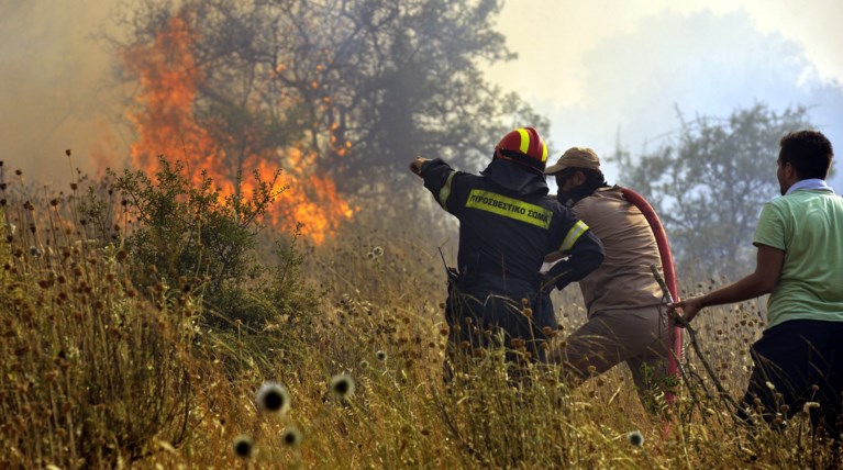 Σε εξέλιξη δύο πυρκαγιές σε δασικές περιοχές στην Εύβοια