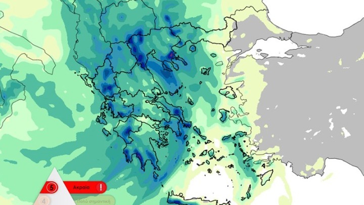 Ισχυρά φαινόμενα αναμένονται στην επερχόμενη κακοκαιρία