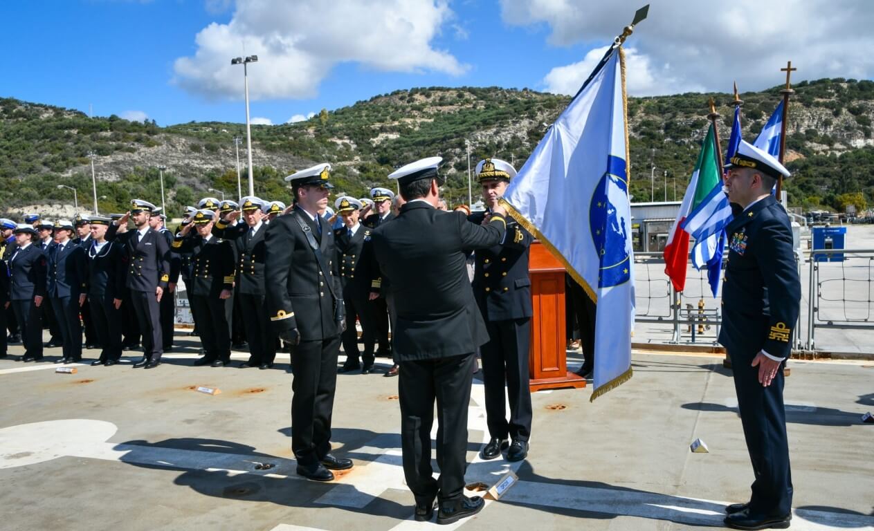 Παράδοση Καθηκόντων Διοικητή εν Πλω της Επιχείρησης «IRINI» από την Ελλάδα