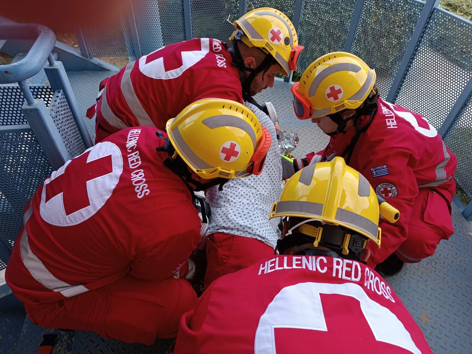 Ο Ελληνικός Ερυθρός Σταυρός είχε δυναμική παρουσία στη μεγάλη επιχειρησιακή άσκηση ετοιμότητας στο ΠΓΝ «ΑΤΤΙΚΟΝ»