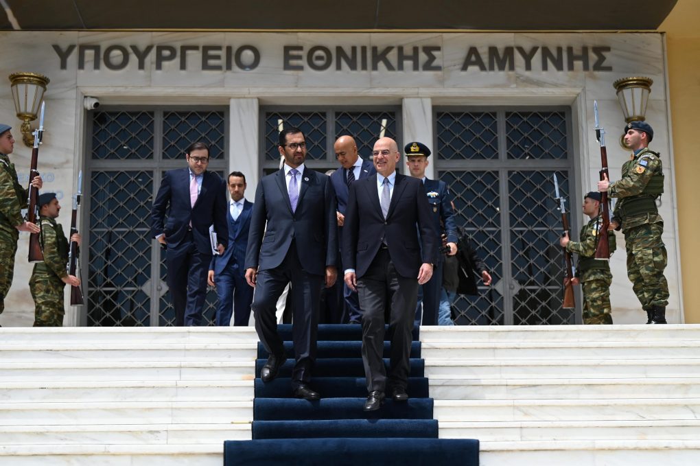 Συνάντηση Νίκου Δένδια με τον Υπουργό Βιομηχανίας και Προηγμένης Τεχνολογίας των ΗΑΕ