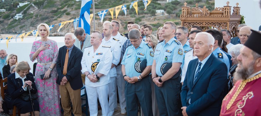 Επίσκεψη Αρχηγού Λιμενικού Σώματος–Ελληνικής Ακτοφυλακής στην Λιμενική Αρχή Σίφνου, μετά παρουσίας του στη δεσποτική εορτή της Αναλήψεως