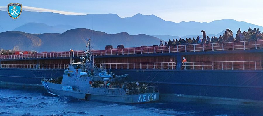Εντοπισμός και διάσωση 501 αλλοδαπών στη θαλάσσια περιοχή νότια της Κρήτης