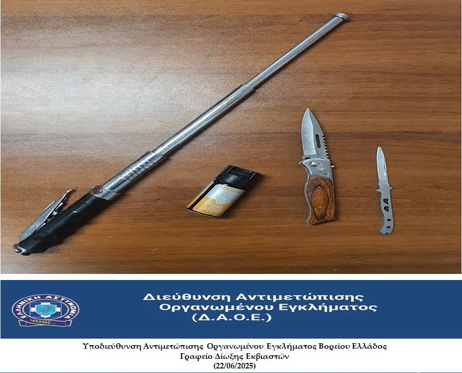 Δύο συλλήψεις για παράβαση της νομοθεσίας για τα όπλα, στην Καβάλα