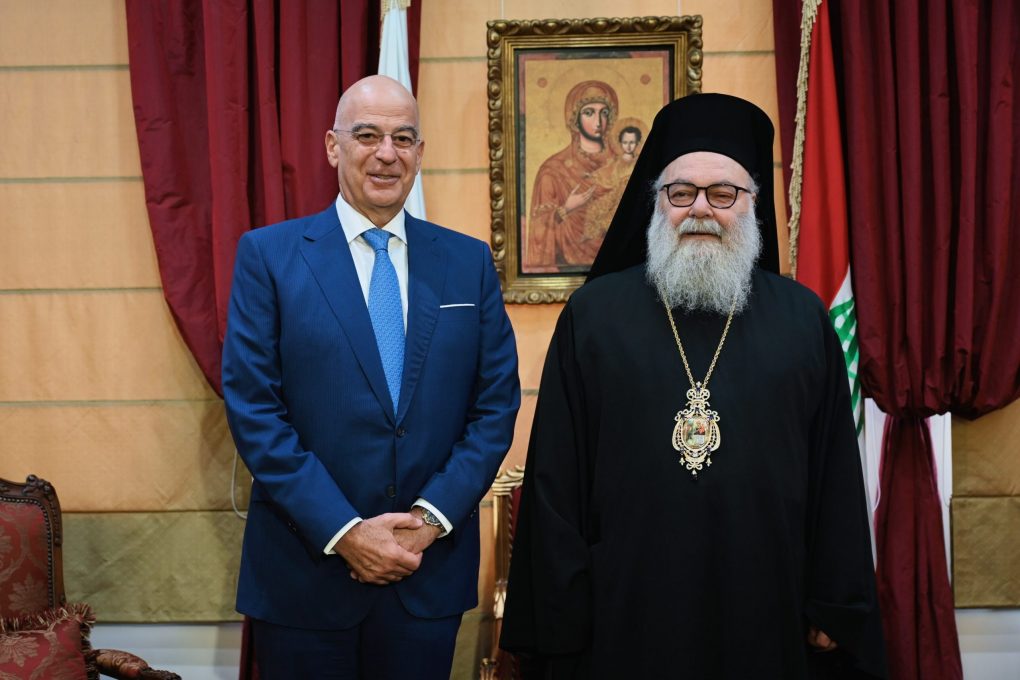 Συνάντηση ΥΕΘΑ Νίκου Δένδια με τον Μακαριώτατο Πατριάρχη Αντιοχείας κ.κ. Ιωάννη Ι’