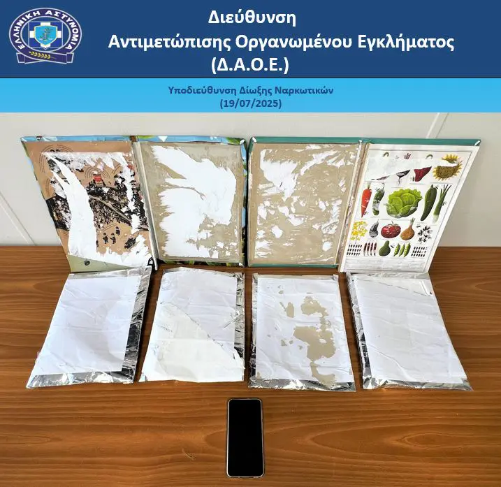 Προσπάθησε να εισάγει μέσω του «Ελ. Βενιζέλος» περισσότερα από 2,7 κιλά κοκαΐνης – Τα είχε κρύψει μέσα σε εξώφυλλα 2 παιδικών βιβλίων (βίντεο)