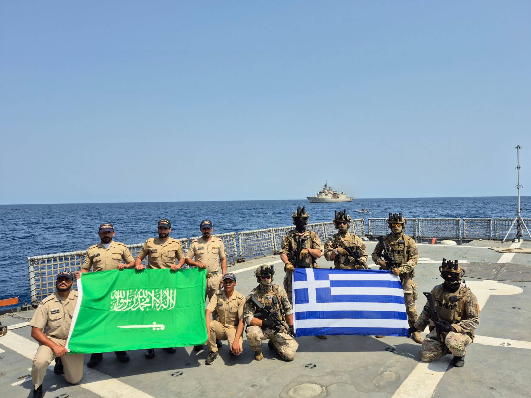 Συνεκπαίδευση Φρεγάτας ΨΑΡΑ με την Κορβέτα HMS UNAYZAH του Πολεμικού Ναυτικού της Σαουδικής Αραβίας