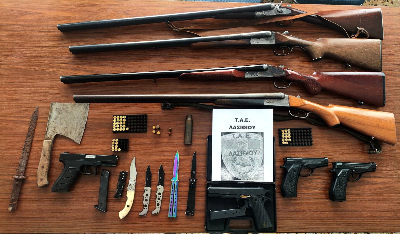 Λασίθι: Τρεις συλλήψεις για παράβαση της νομοθεσίας περί όπλων και παραμέλησης εποπτείας ανηλίκου