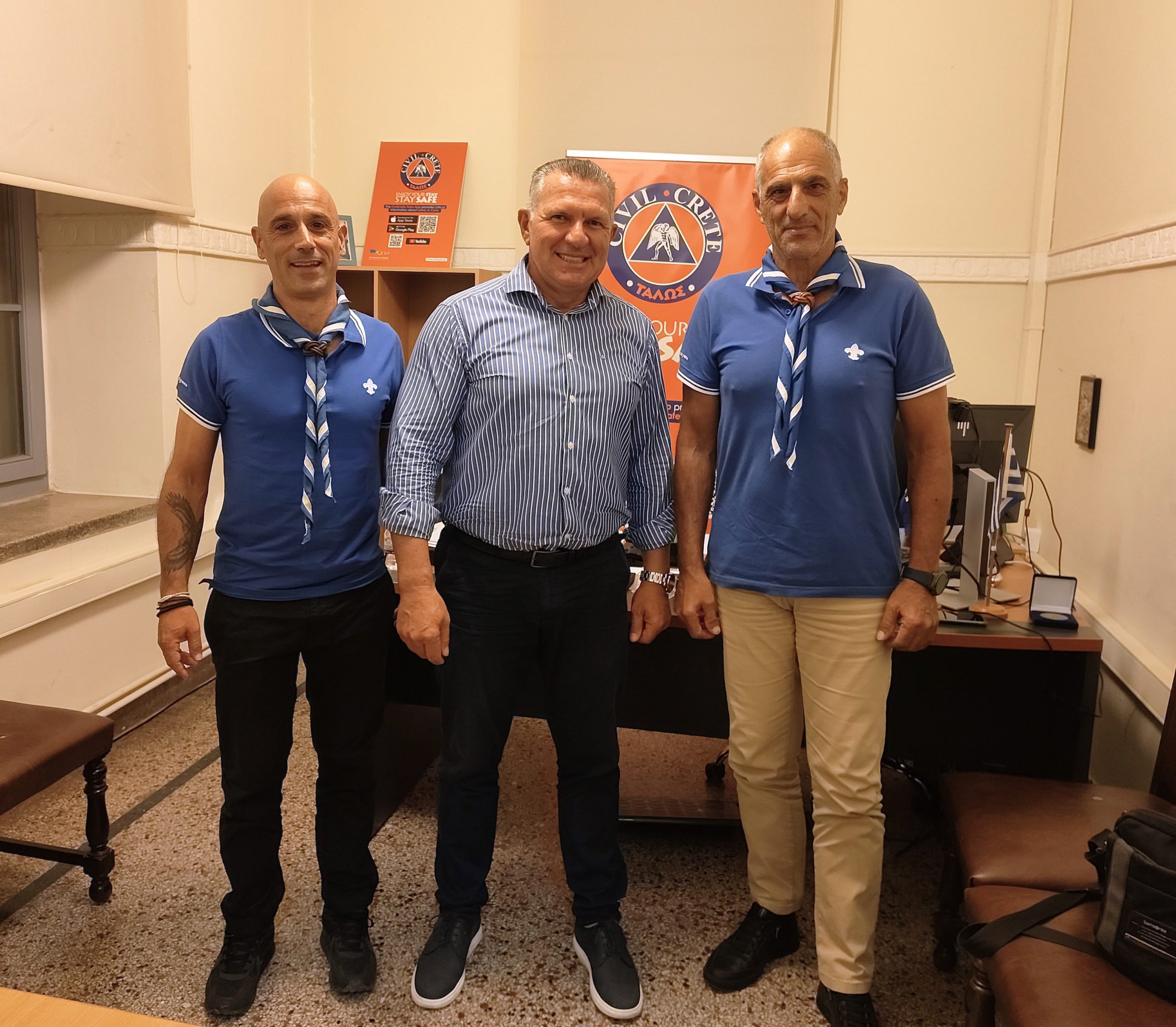 Συνάντηση του Αντιπεριφερειάρχη Πολιτικής Προστασίας Κρήτης με εκπροσώπους του Σώματος Ελλήνων Προσκόπων