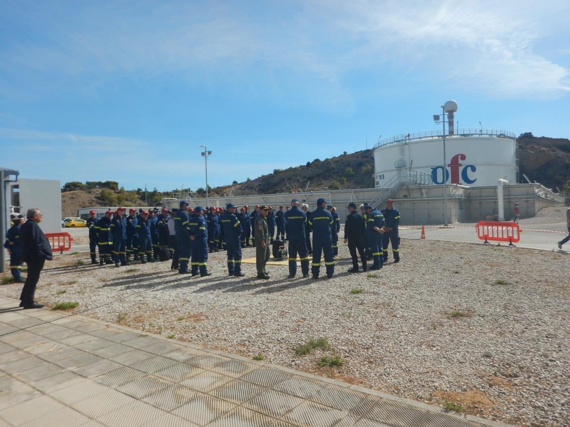 Άσκηση αντιμετώπισης πυρκαγιάς σε δεξαμενή καυσίμου εντός των εγκαταστάσεων του Διεθνούς Αερολιμένα Αθηνών «Ελευθέριος Βενιζέλος»