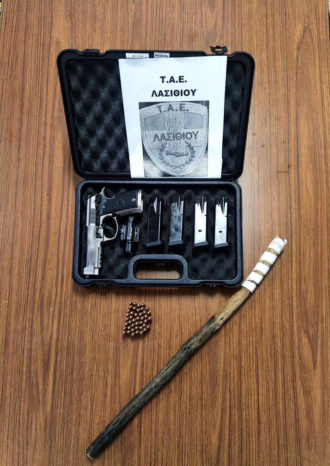 Λασίθι: 2 συλλήψεις για παραβάσεις νομοθεσίας περί όπλων