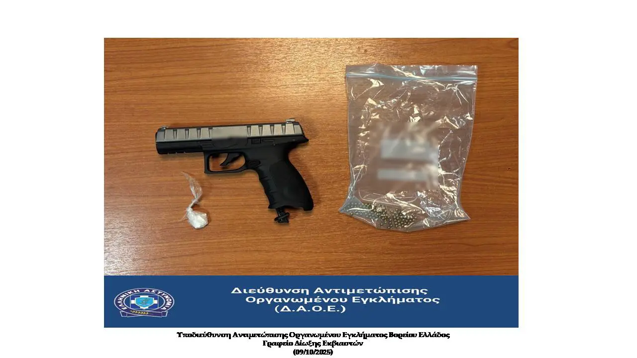 Συνελήφθη 36χρονος στη Θεσσαλονίκη για κατοχή αεροβόλου πιστολιού και ποσότητας κοκαΐνης (βίντεο)