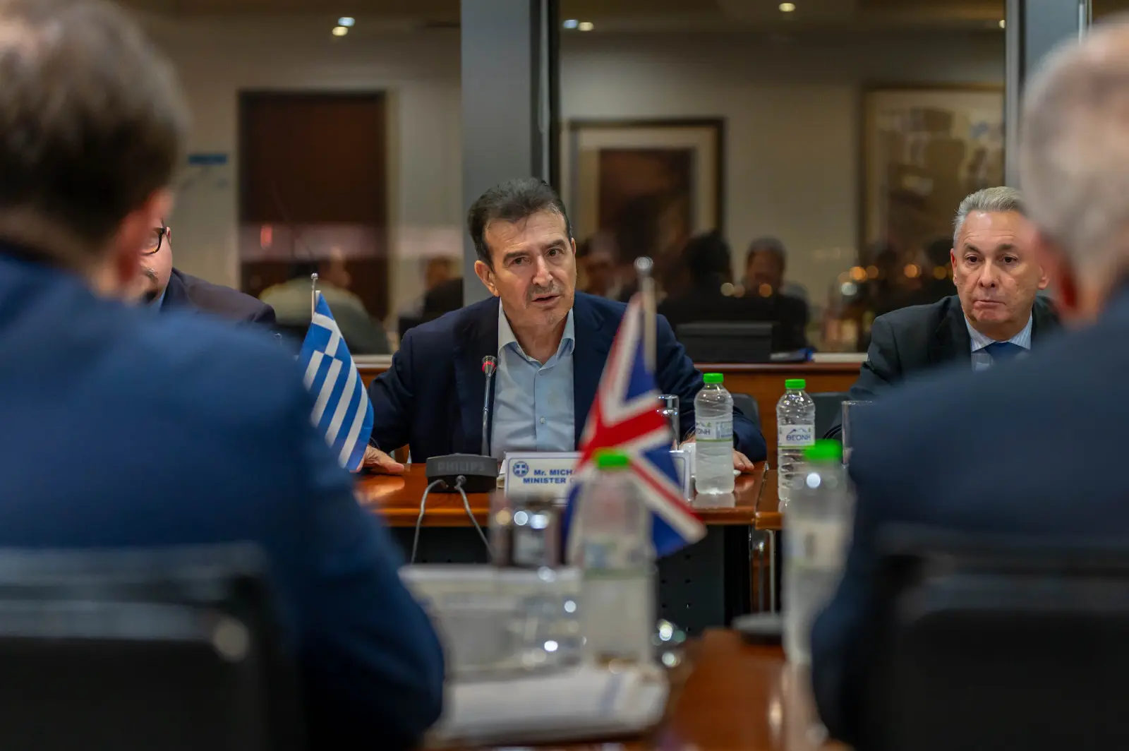 Συνάντηση Υπουργού Προστασίας του Πολίτη, Μ. Χρυσοχοΐδη και Βρετανού Υφυπουργού Εξωτερικών, S. Doughty