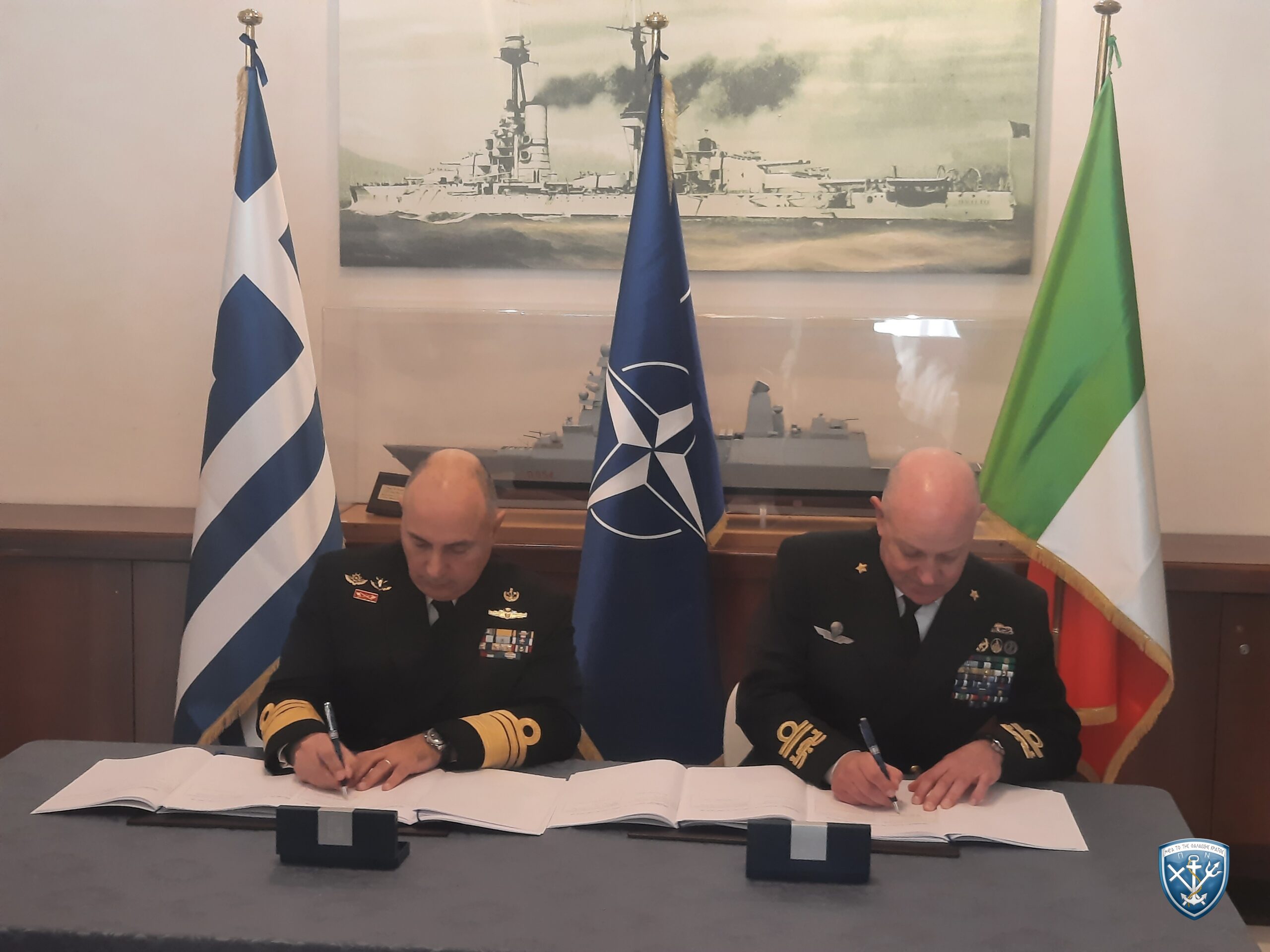 Τελετή Υπογραφής Ελλάδας – Ιταλίας του Επιχειρησιακού Μνημονίου Συνεργασίας «NATO Underwater Centre of Excellence»
