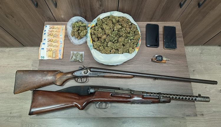 Δύο συλλήψεις για ναρκωτικά και όπλα στο Ρέθυμνο