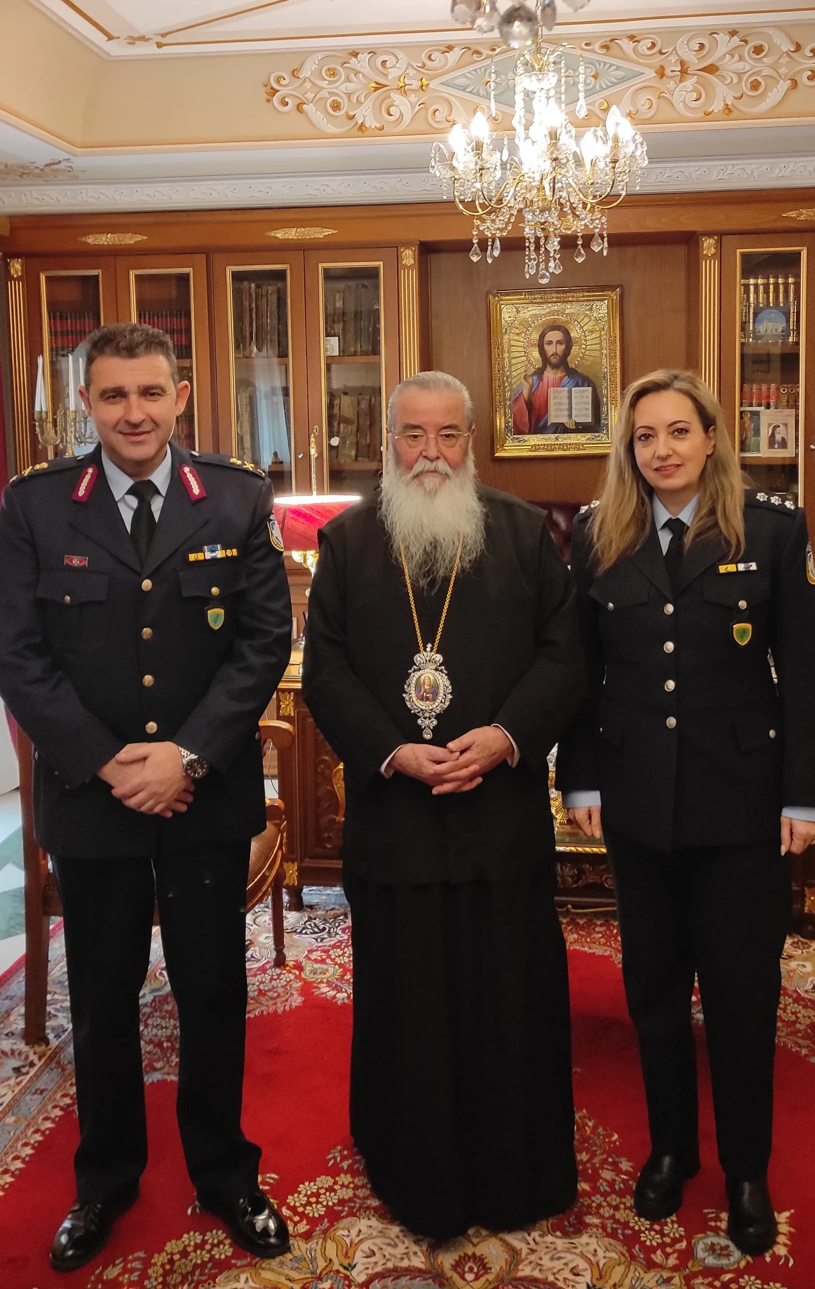 Εθιμοτυπική επίσκεψη του Νέου Γεν. Περ/κού Αστ.  Δ/ντή Δυτ. Μακεδονίας στο Μητροπολίτη Σερβίων και Κοζάνης