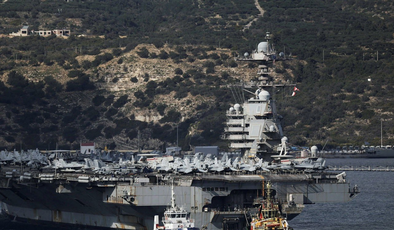 Έφτασε στη Σούδα το μεγαλύτερο αεροπλανοφόρο στον κόσμο «Gerald R. Ford» (video)