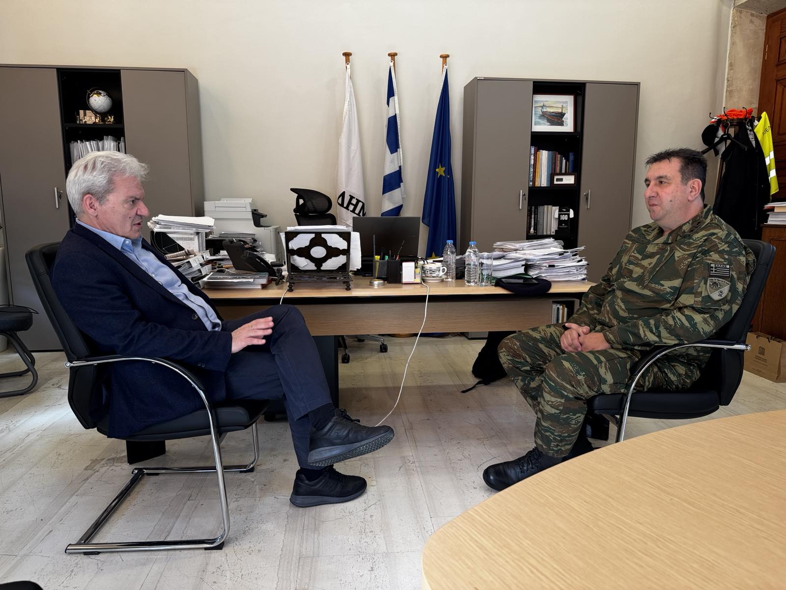 Συνάντηση του Δημάρχου Ηρακλείου με τον νέο Διοικητή της 44ης ΣΔΙ ΤΑΛΩΣ