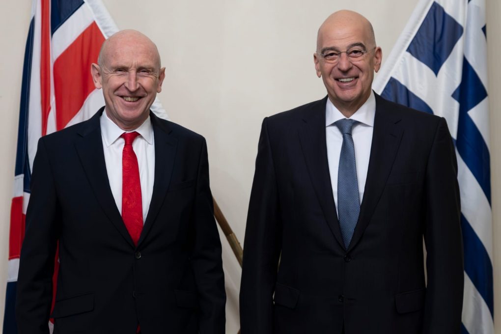 Συνάντηση Ν. Δένδια με τον Υπουργό Άμυνας του Ηνωμένου Βασιλείου John Healey, στο Λονδίνο