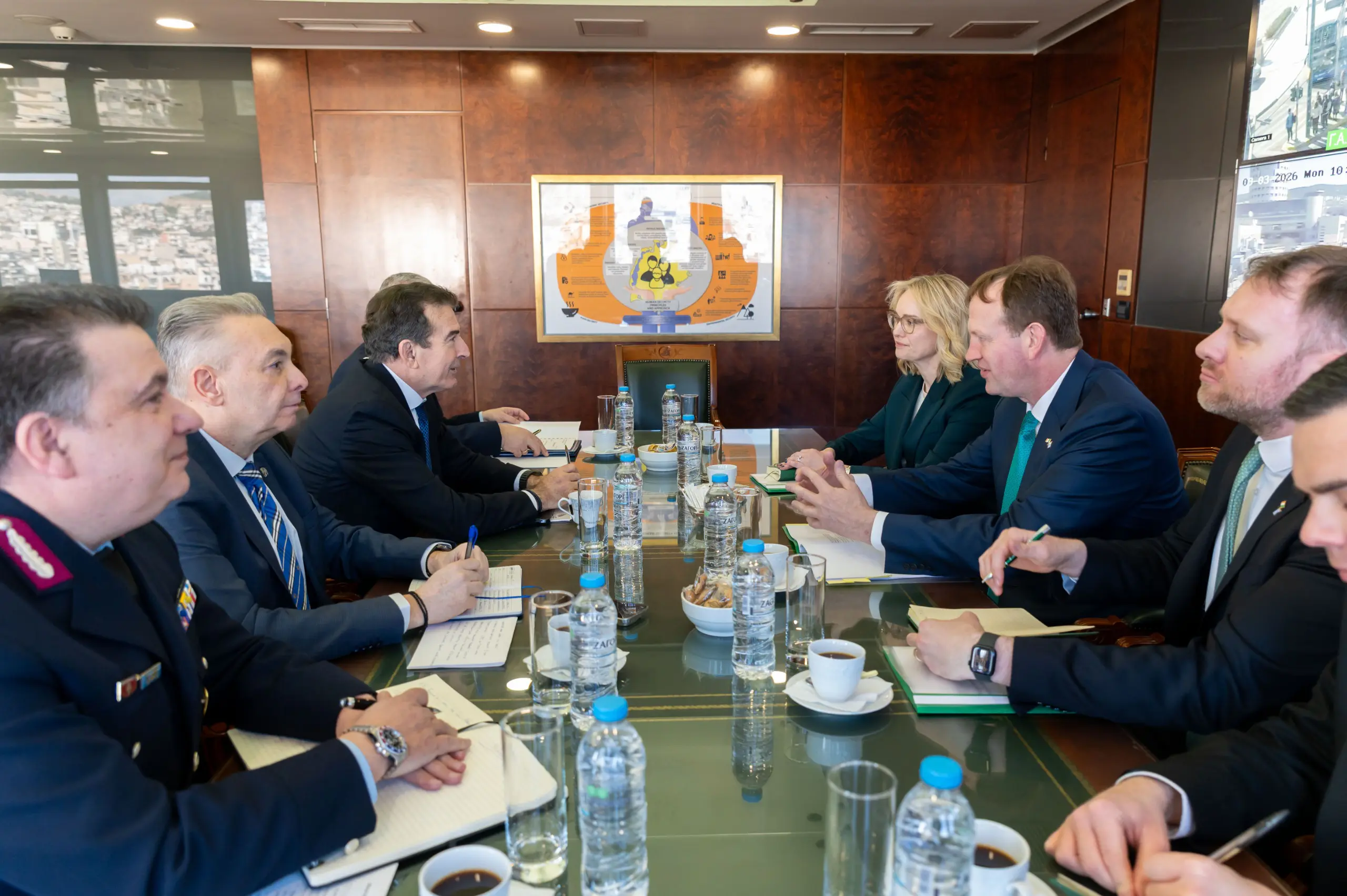 Συνάντηση  Μ. Χρυσοχοΐδη με τον Ιρλανδό Υπουργό Δικαιοσύνης, Μετανάστευσης και Εσωτερικών Υποθέσεων 