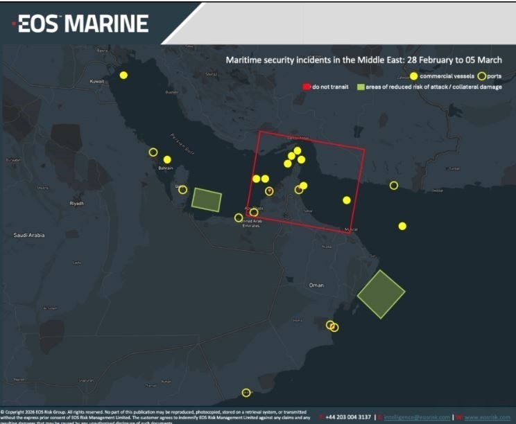Στο ανώτατο επίπεδο αναβαθμίστηκε ο συναγερμός στα Στενά του Ορμούζ