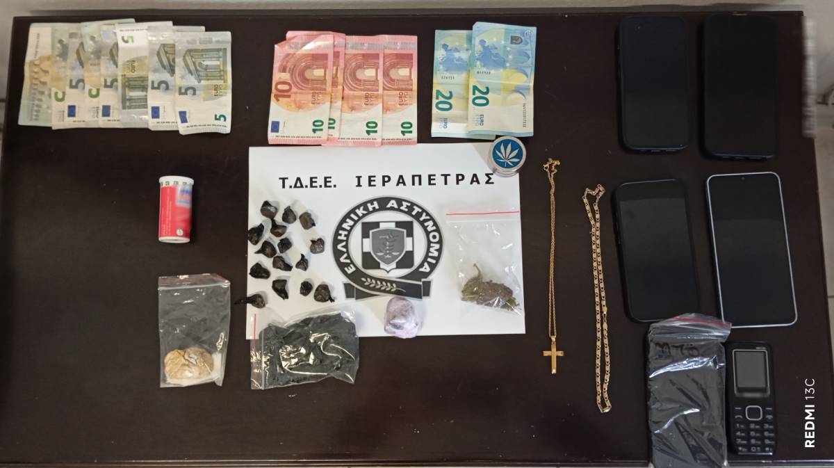 5 συλλήψεις για ναρκωτικά στο Λασίθι, από αστυνομικούς του Τμήματος Δίωξης Εξιχνίασης Εγκλημάτων Ιεράπετρας