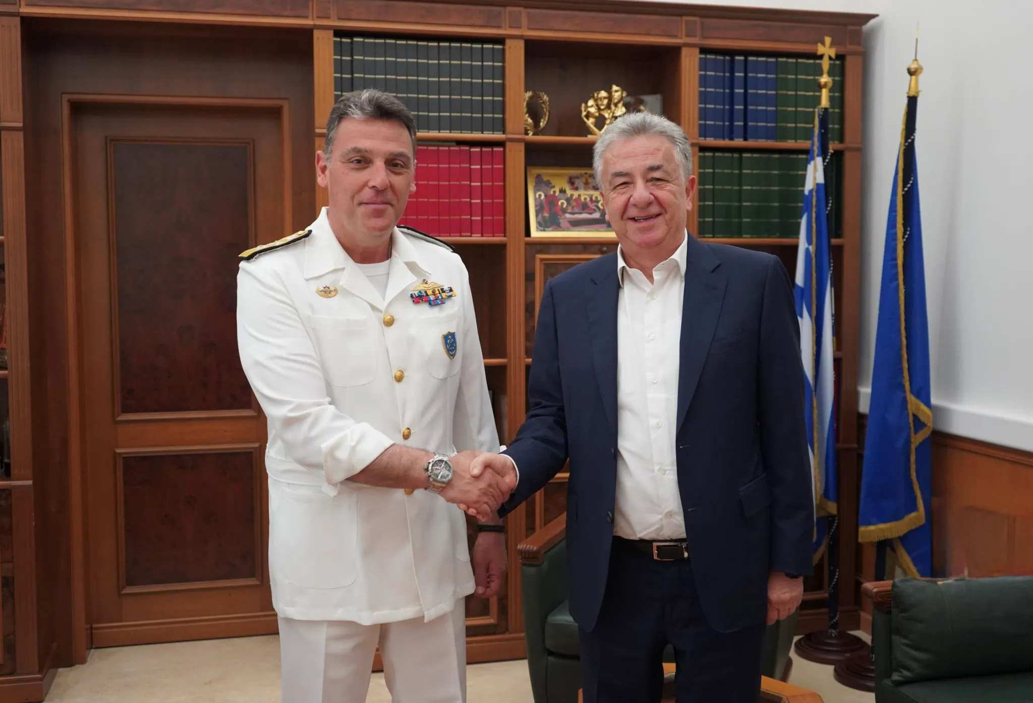 Συνάντηση Περιφερειάρχη Κρήτης  με το νέο Διοικητή της 7ης Περιφερειακής Διοίκησης ΛΣ-ΕΛΑΚΤ Ιωάννη Ορφανό