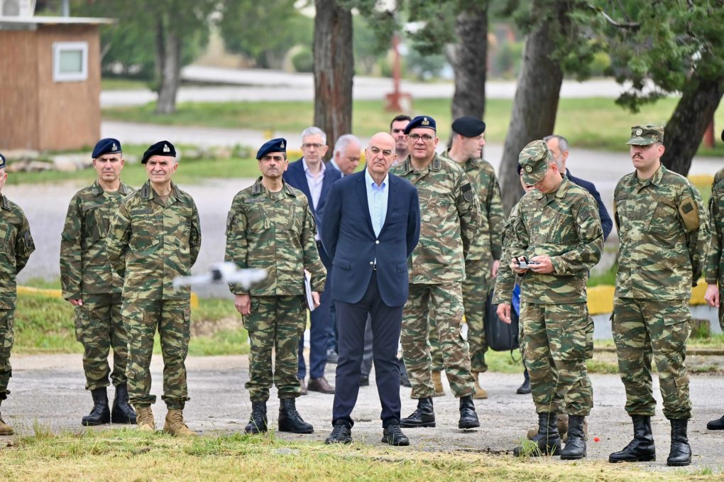 Επίσκεψη του ΥΕΘΑ Νίκου Δένδια στην έδρα της 34 Μ/Κ ΤΑΞ, στην Άσσηρο Θεσσαλονίκης