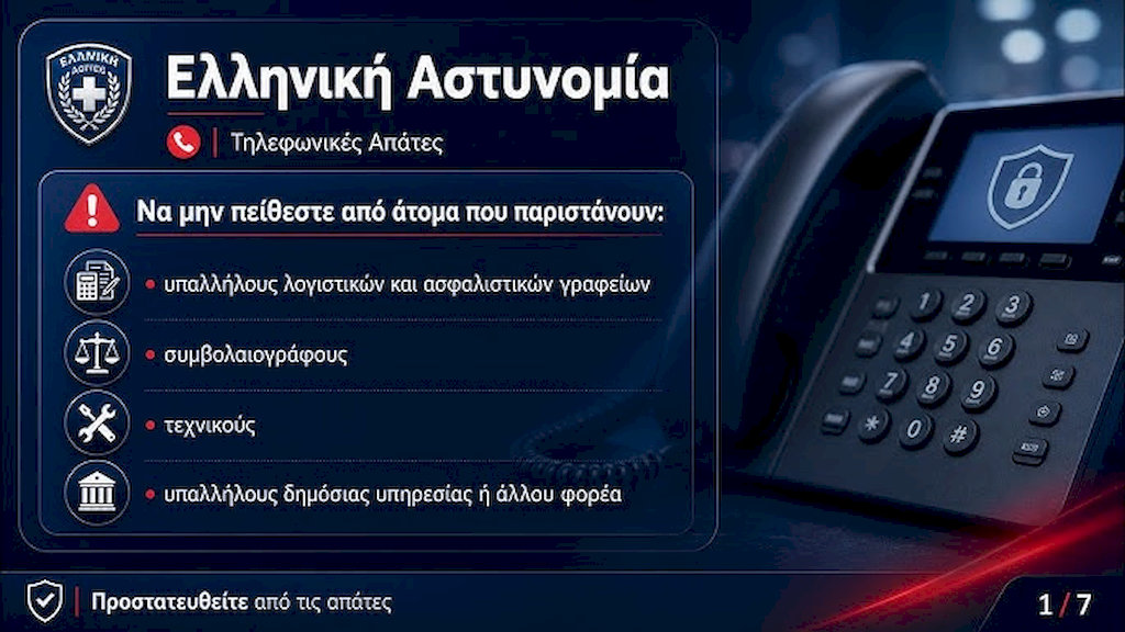 Συμβουλές της ΕΛ.ΑΣ. για απάτες