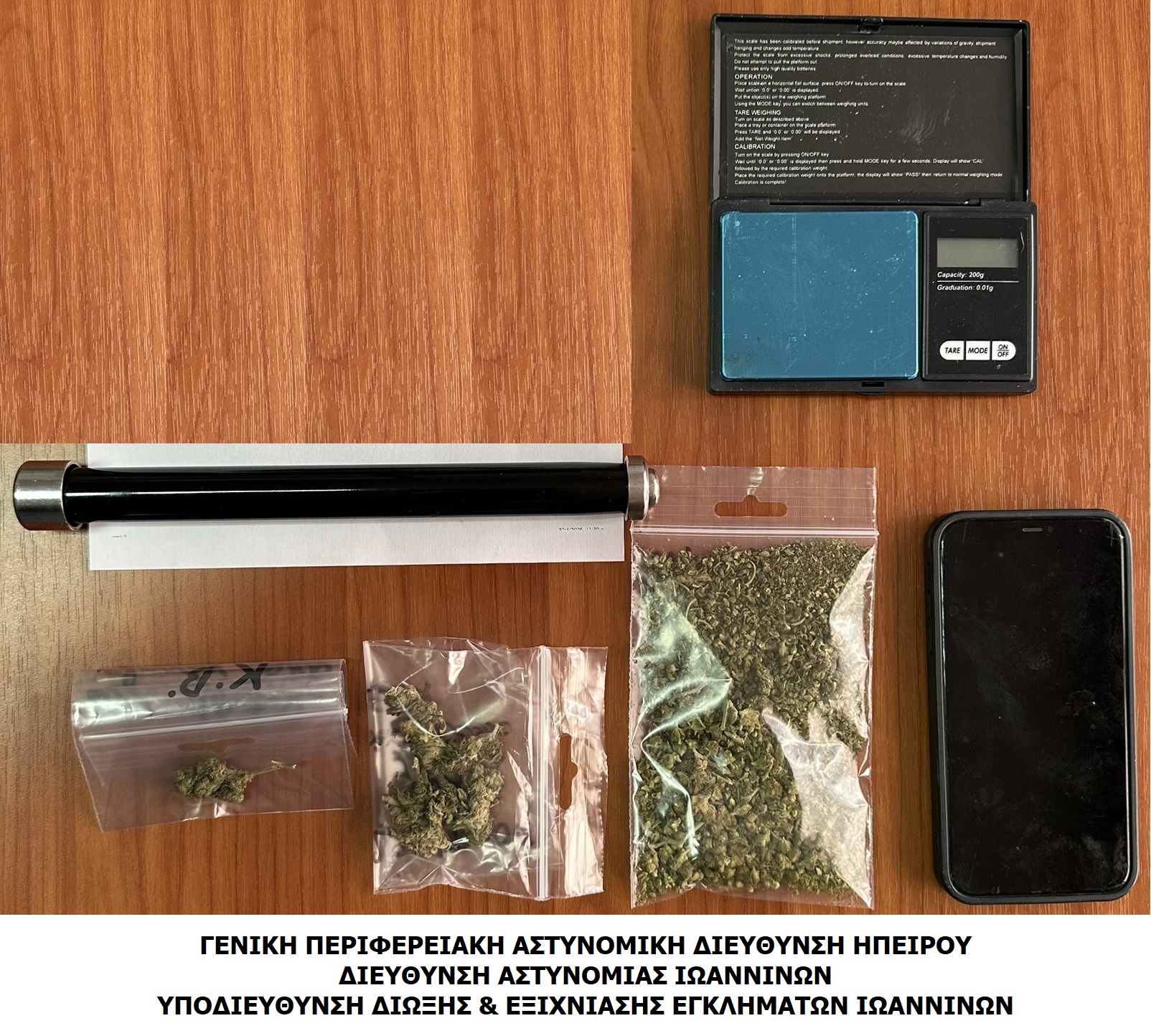 Συνελήφθη αλλοδαπός στα Ιωάννινα για κατοχή και διακίνηση ναρκωτικών