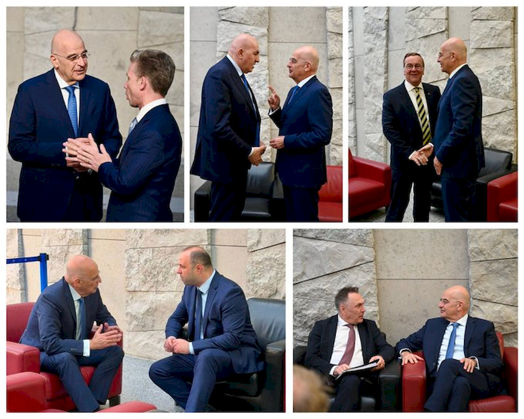 Σειρά συναντήσεων του Ν. Δένδια με ομολόγους του στο περιθώριο της συνόδου υπ. Άμυνας του NATO