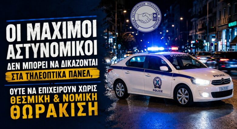Οι μάχιμοι αστυνομικοί δεν μπορεί να δικάζονται στα τηλεοπτικά πάνελ, ούτε να επιχειρούν χωρίς θεσμική & νομική θωράκιση
