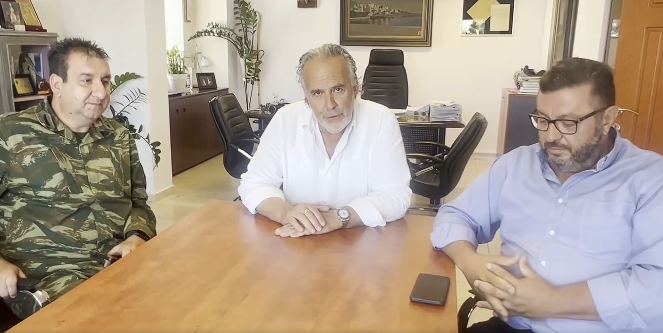 Εθιμοτυπική επίσκεψη του Διοικητή της 44ης Στρατιωτικής Διοίκησης «ΤΑΛΩΣ» στον Δήμαρχο Σητείας (βίντεο)