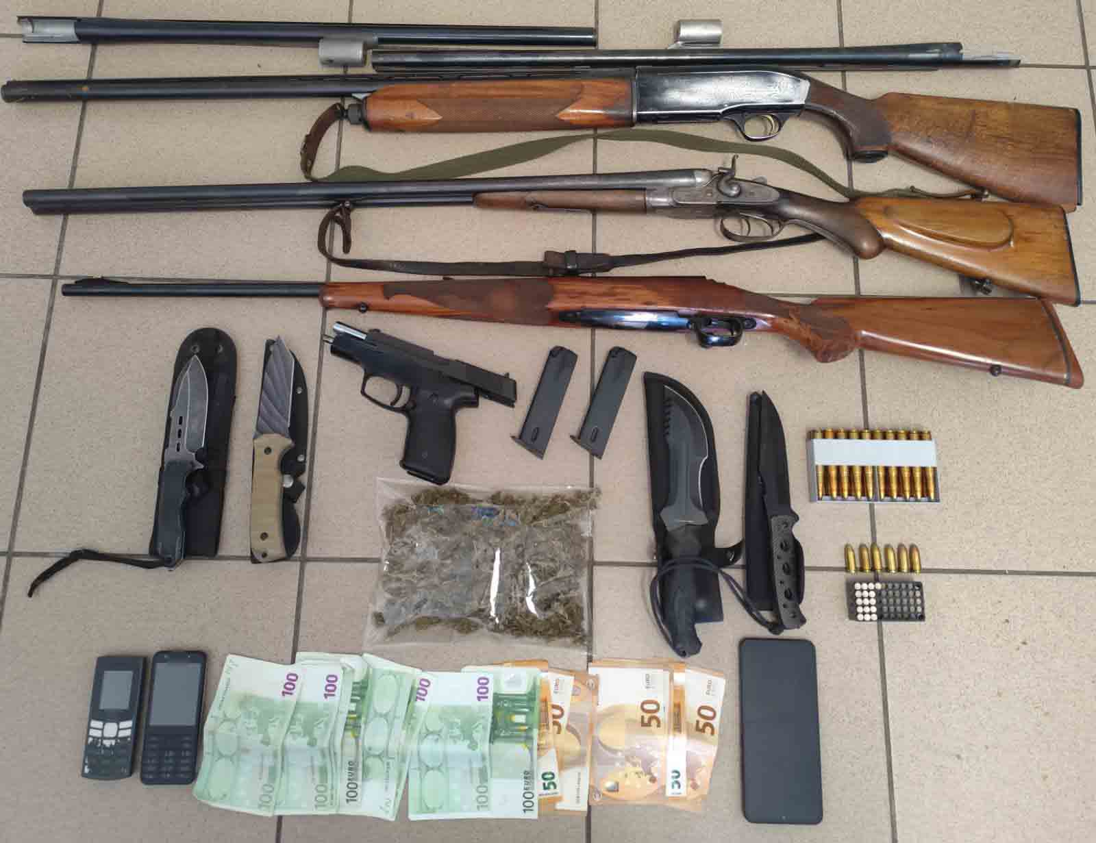 Μάνη: Κατάσχεση-μαμούθ 81 κιλών κάνναβης και οπλισμού – Δύο συλλήψεις από την Αστυνομία