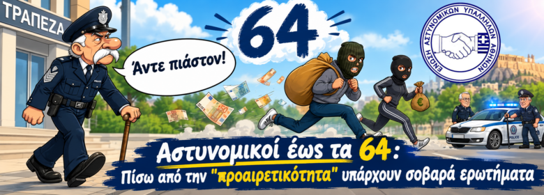 Αστυνομικοί έως τα 64: Πίσω από την «προαιρετικότητα» υπάρχουν σοβαρά ερωτήματα